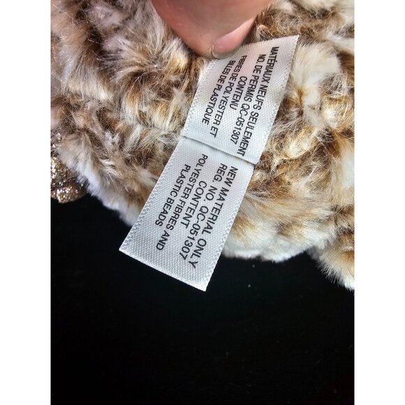 TY Beanie Boos - PERCY the Barn Owl Brown Glitter Eyes Stuffed Animal Toy‎ Plush - Picture 9 of 11